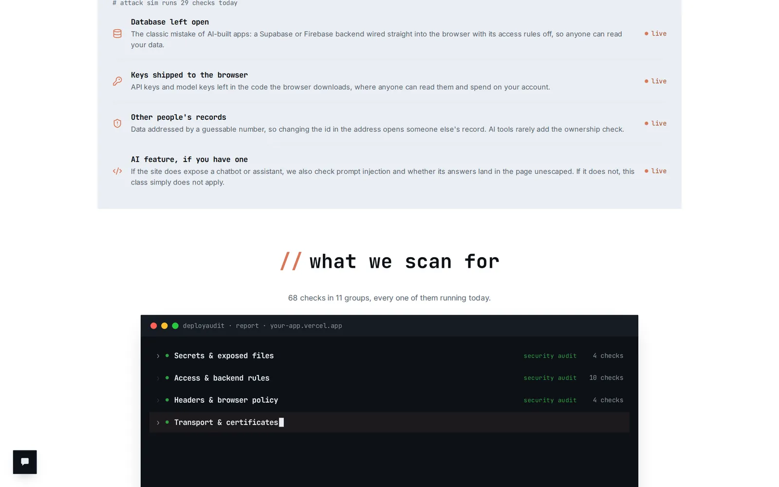 deployaudit.com: ekran 3