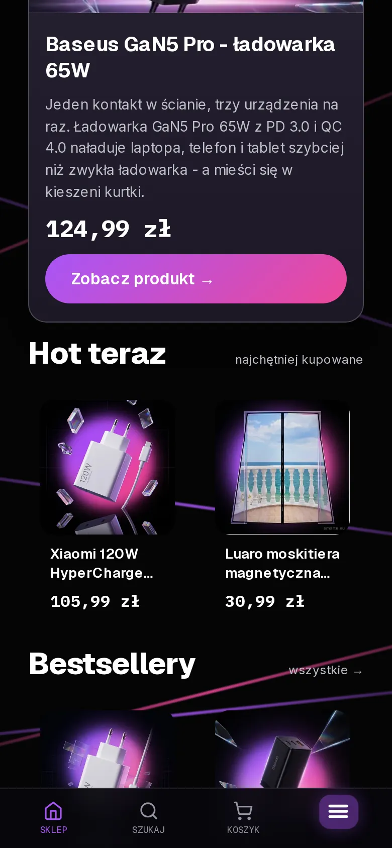 smartu.eu na telefonie, ekran 2